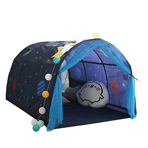 Cama plegable para niños Tienda de campaña Game House Kid Dream Pop Up Cuna Canopy Mosquitero (azul)