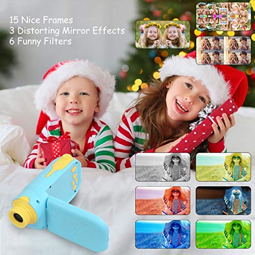 Cámara para niños, cámara digital DV para niños con tarjeta de memoria 1080P HD 32G, cámara de juguete para niños como regalo de cumpleaños para niños y niñas de 2- 7 años