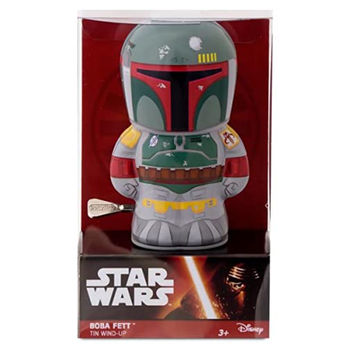 CAPRILO. Juguete Decorativo de Hojalata Boba Fett Wind UP Personajes de Cuerda de Star Wars. Juguetes y Juegos de Colección. Regalos Originales. Decoración Clásica. Navidad y Reyes.