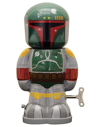 CAPRILO. Juguete Decorativo de Hojalata Boba Fett Wind UP Personajes de Cuerda de Star Wars. Juguetes y Juegos de Colección. Regalos Originales. Decoración Clásica. Navidad y Reyes.