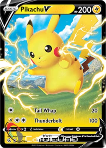 Cardicuno Pikachu V 086/264 Holo Fusion Strike - Carta coleccionable de Pokémon (en inglés)