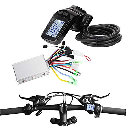 Caredy Controlador de Motor sin escobillas, 36V 350W Kit de Controlador sin escobillas de Bicicleta eléctrica a Prueba de Agua con Kit de Panel LCD para Bicicleta eléctrica, Scooter, etc.