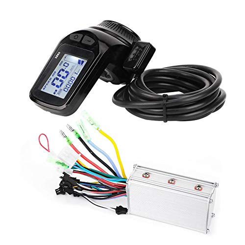 Caredy Controlador de Motor sin escobillas, 36V 350W Kit de Controlador sin escobillas de Bicicleta eléctrica a Prueba de Agua con Kit de Panel LCD para Bicicleta eléctrica, Scooter, etc.