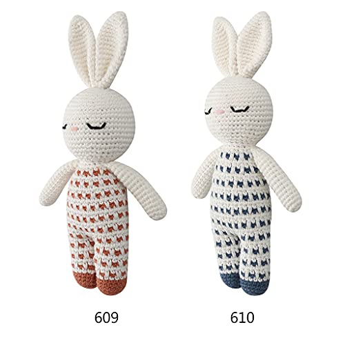 CAREMiLLE 21cm / 8in Muñeca de Tejer Animal de Peluche Conejito de Juguete Muñeca Suave y cómoda Juguete de educación temprana Decoración del hogar Favores de bebé, Muñeco de Peluche de Color 610