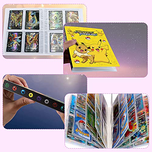 Carpeta Pokemon Tarjetas, Album de Tarjetas, Álbum Pokemon, Fundas Protectoras de Pokemon, Álbum tarjetas Pokémon, Pokemon Comercio Tarjeta Álbum, Sostiene Hasta 240 tarjetas (D)