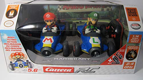 Carrera 2006667 Nintendo Kart Mario y Luigi Control Remoto Coches Paquete Doble (6+ años)