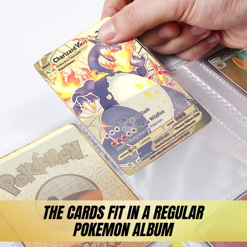 Carta Pokémon Dorada VMAX - Edición Coleccionista Tarjeta Oro de Metal - Metal Golden Card (p4753)