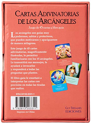 Cartas Adivinatorias De Los Arcángeles - Juego de 45 cartas y libro de guía