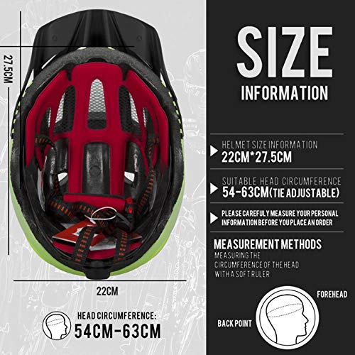 Casco Bicicleta Yuan Ou Casco de Ciclismo Casco de Bicicleta Moldeado Integrado con luz LED con luz Trasera Casquillo de Seguridad para Bicicleta MTB de Carretera Rosa Rojo