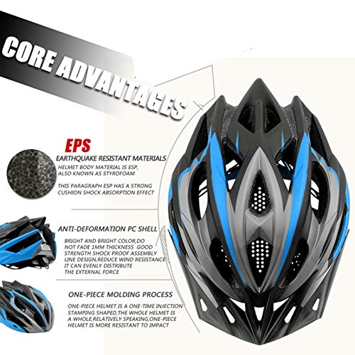 Casco Bicicleta Yuan Ou Casco de Ciclismo Ultraligero EPS + Cubierta de PC Casco de Bicicleta MTB Molde Integral Casco de Bicicleta de montaña Ciclismo Casco de Bicicleta MTB púrpura