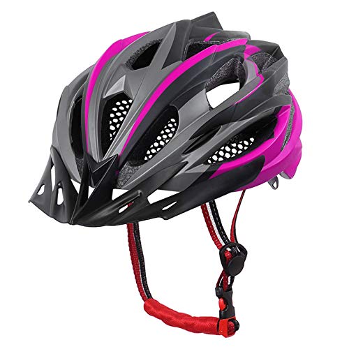 Casco Bicicleta Yuan Ou Casco de Ciclismo Ultraligero EPS + Cubierta de PC Casco de Bicicleta MTB Molde Integral Casco de Bicicleta de montaña Ciclismo Casco de Bicicleta MTB púrpura