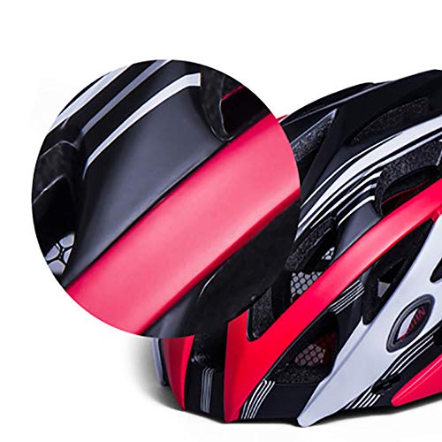 Casco de bicicleta con visera mosquitera acolchada para bicicleta de montaña, casco ligero para adultos, color blanco y naranja