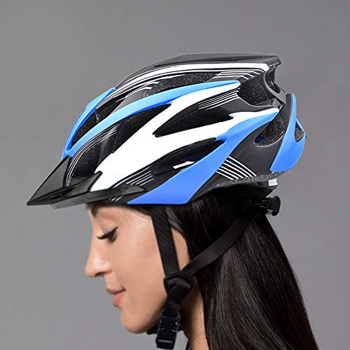 Casco de bicicleta con visera mosquitera acolchada para bicicleta de montaña, casco ligero para adultos, color blanco y naranja