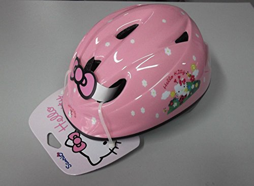 Casco de bicicleta para niña Ironway original Hello Kitty Pink Mariquitas, talla 46-52