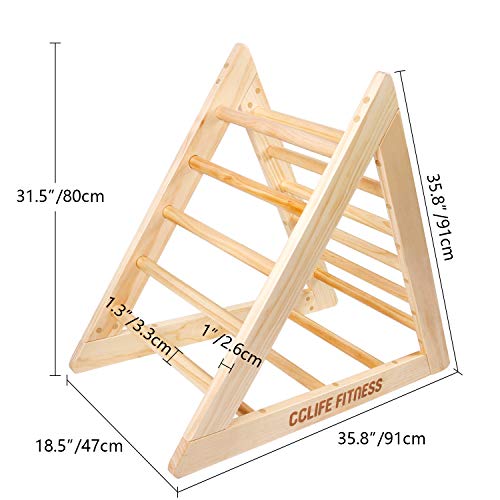 CCLIFE Triángulo de Escalonado de Madera Escalera de Juego para Niños Pequeños a Partir de 3 Años