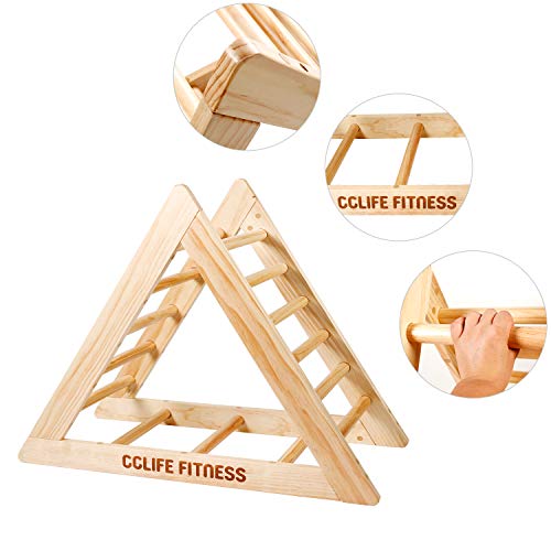 CCLIFE Triángulo de Escalonado de Madera Escalera de Juego para Niños Pequeños a Partir de 3 Años