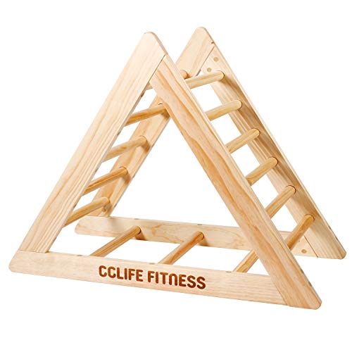 CCLIFE Triángulo de Escalonado de Madera Escalera de Juego para Niños Pequeños a Partir de 3 Años