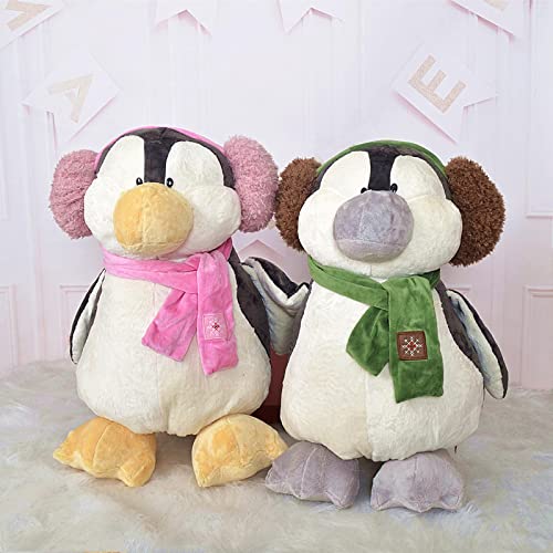 Celestte Pingüino Peludo Animal Auriculares pingüino muñeca Adorable bebé Peludo Juguete Almohada Regalo de cumpleaños pingüino Peludo Animal