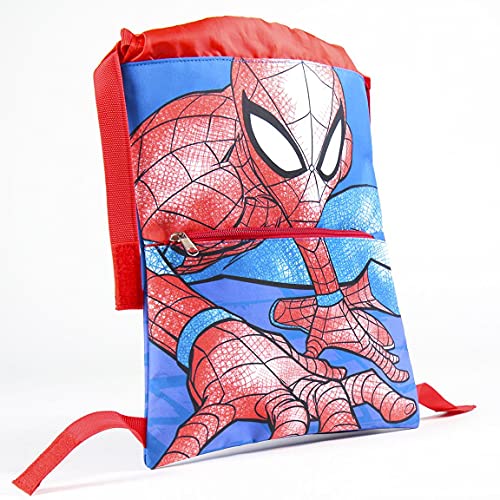 Cerdá, Saquito Guardería de Spiderman-Licencia Oficial Marvel Studios Unisex niños, Multicolor, 270X330MM