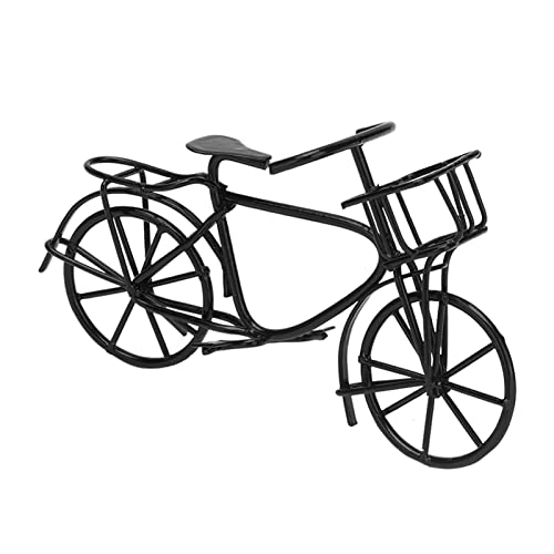 Cerlingwee Casa de Muñecas Bicicleta de Metal, Escala 1:12 Casa de Muñecas Mini Bicicleta Extraíble Vívida Realista para Muñecas