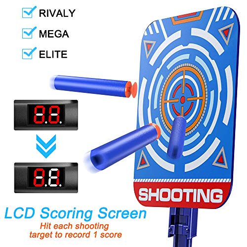 CestMall Objetivo de Tiro Eléctrico, Auto Reset Shooting Target , Electrónico Scoring de Disparo Objetivo Reinicio Automático para Pfeile Juguete Pistolas N-Strike Elite / Mega / Rival Serie