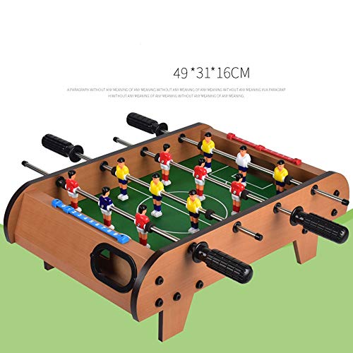 ChengBeautiful Mesa De Futbolín Mini Mesa futbolín for Adultos y niños Mesa de futbolín/Juego de fútbol recreativo portátil de Mano Fútbol Futbolín (Color, Size : 49x31x16cm)