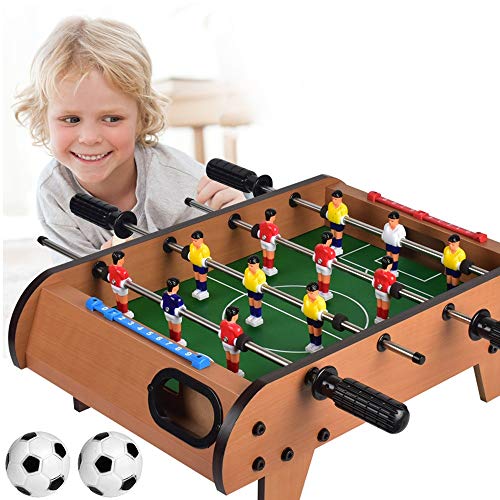 ChengBeautiful Mesa De Futbolín Mini Mesa futbolín for Adultos y niños Mesa de futbolín/Juego de fútbol recreativo portátil de Mano Fútbol Futbolín (Color, Size : 49x31x16cm)