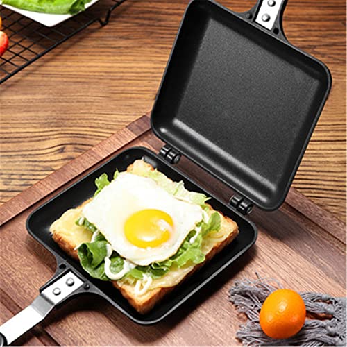 ChengBeautiful Sartén para Hacer Sándwiches Panini Panini Panini Panini Panini Toaster Panini Panini con con Placas extraíbles antiadherentes (Color : Black, Size : 35x15cm)