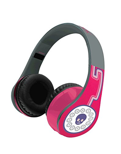 Chica Vampiro BTH, Disney-Cascos estéreo inalámbricos, Bluetooth 3.0, Almohadilla Confort, Diadema Ajustable (Lexibook BTHP400CV), Color Fucsia, 19.2x17.6x9.2 cm