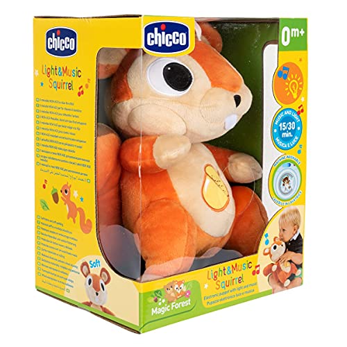 Chicco Ardilla Luces y Melodias , Proyector Infantil Con Luces y Melodías Para Bebés, Óptima Regalo Recién Nacido