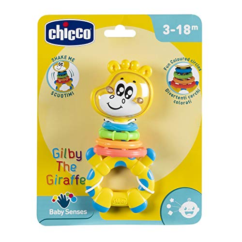 Chicco- Trillino Giraffa Cerchiolina Juguete bebé, Color amarillo (00010053000000) , color/modelo surtido