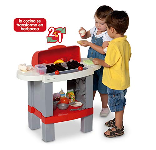 Chicos - Cocina BBQ 2 en 1, Color Rojo (Fábrica de Juguetes 85003)