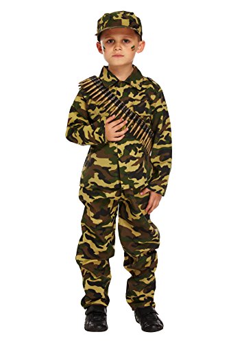 Child Army Military Camouflage Fancy Dress Costume (7-9 years) by Henbrandt