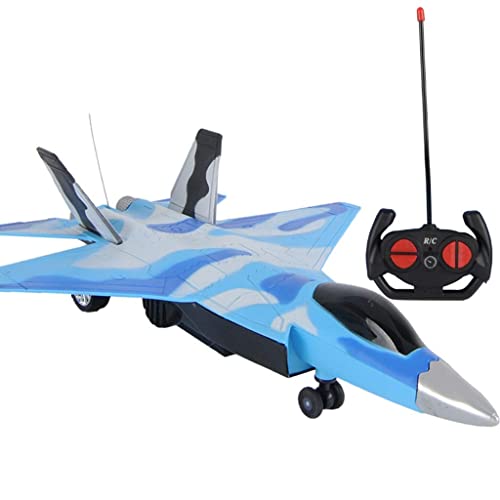 Children's Remote Control Toy Airplane Four-Channel Remote Control Fighter with Music Light Creative Toy Gifts Model for Kids Adult Indoor Outdoor Micro Toy (Color : 1 Battery) (3 batterys)