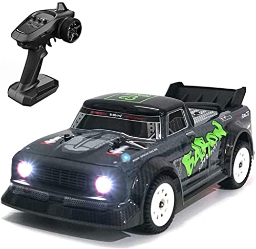 Children's Toy Gift RC Drift Car 1 To 16 Remote Control Four-Wheel Drive Drift Racing Flat Running Car Charging High-Speed Toy Professional RC Boy Children Gift with Angel Eyes Headlights Suit (NATU