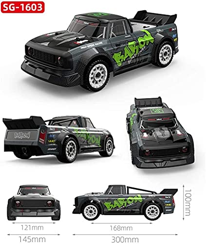 Children's Toy Gift RC Drift Car 1 To 16 Remote Control Four-Wheel Drive Drift Racing Flat Running Car Charging High-Speed Toy Professional RC Boy Children Gift with Angel Eyes Headlights Suit (NATU