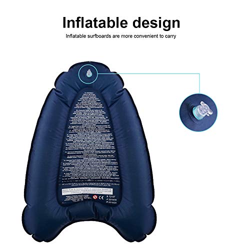 Chnrong Tabla de surf inflable para el cuerpo, mini piscina flotador playa tabla de surf con asas, dispositivo de natación flotante para niños y adultos