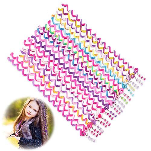 Chudian 18pcs Accesorios de Pelo Niña Gomas Pelo Niña Pelo Espirales Decoracion de Trenzas Multicolor Lazo de Pelo para Niña Mujer Chica como Fiesta Regalo de Cumpleaños de Hija (Multicolor)