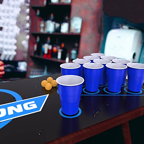 Cieex Beer Pong Kit, Juegos de Bebida, Juego de Beer Pong, Impermeable Tapete de Mesa de Beer Pong, 30 Tazas, 8 Pelotas, Divertido Juego de Bebida para Adultos para Fiestas, Festivales, Barbacoa