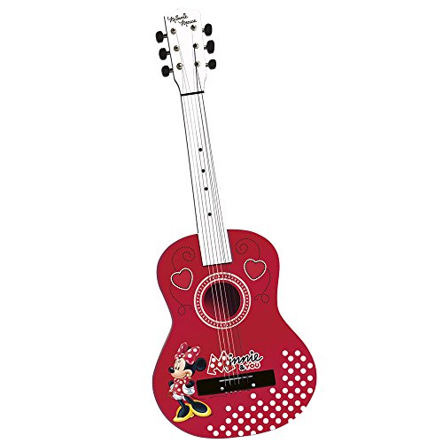 CLAUDIO REIG- Minnie Guitarra de Madera, 75 cm, Color Rojo (5256)