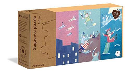 Clementoni-16251 - Puzles Secuencias 4x8 Piezas: Cuentos de Hadas - puzzle educativo sostenible a partir de 3 años