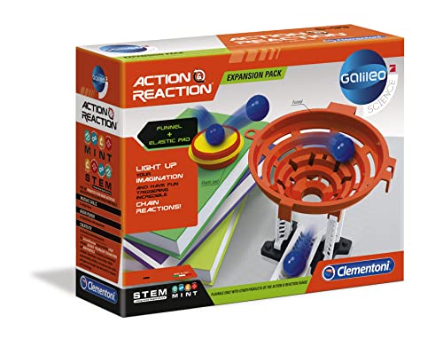 Clementoni-19116 - Action&Reaction Trampolin - pistas para construir, accesorio a partir de 8 años