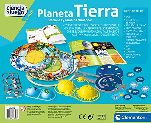 Clementoni-55354 - Planeta Tierra - juego científico a partir de 7 años