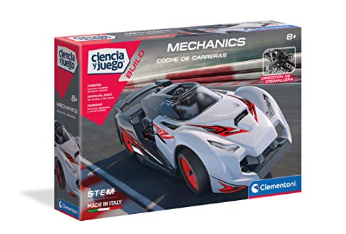 Clementoni-55412 - Mechanics - Coche de Carreras - juego de construcciones mecánica a partir de 8 años