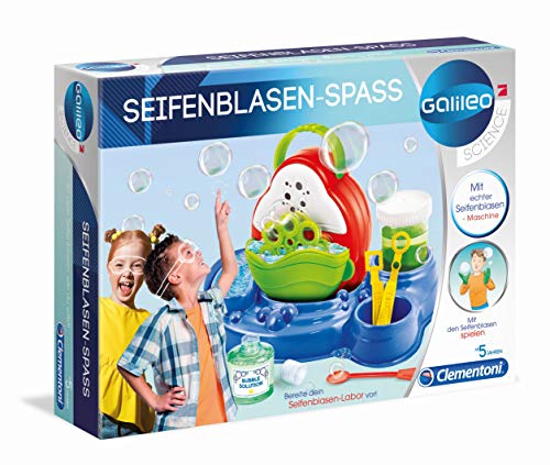 Clementoni 59167 Galileo Science - Diversión de pompas de jabón, caja de experimentos para pequeños científicos, juguetes para niños a partir de 5 años, emocionantes experimentos para habitación