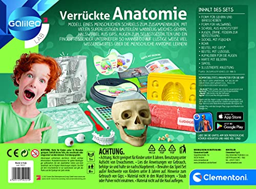 Clementoni- Anatomía Loca Caja pequeños científicos, Juguete Partir de 8 años, experimentos Coloridos para la habitación de los niños (59221)