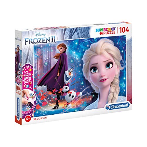 Clementoni Disney Puzzle 104 Piezas con Joyas Frozen 2, Color (20164.8)