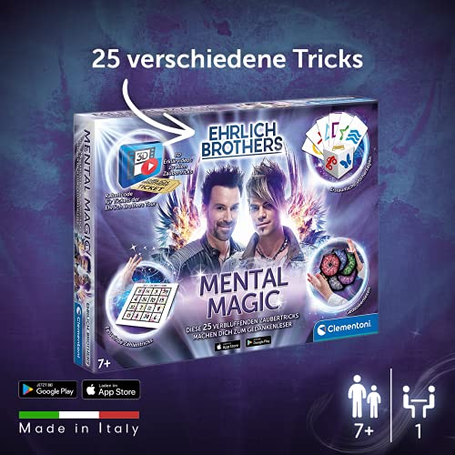 Clementoni Ehrlich Brothers Mental Caja niños a Partir de 7 años, Instrucciones mágicas para Trucos de Magia sorprendentes, Incluye vídeos explicativos en 3D (59182)