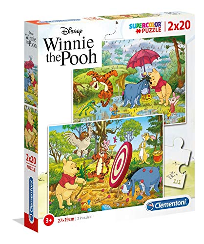 Clementoni Pooh & Friends 2 Puzzles 20 Piezas Winnie The Pooh, Multicolor (24516.1)