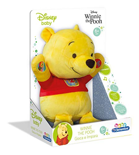 Clementoni - Winnie The Pooh Juega y aprende Peluche parlante, Multicolor, 17305